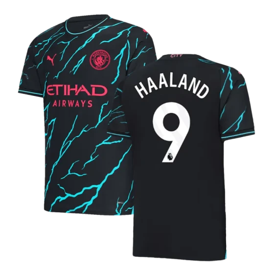 2023/24 HAALAND #9 DE BRUYNE #17 J.ALVAREZ #19 FODEN #47 Manchester City Third Away Jersey