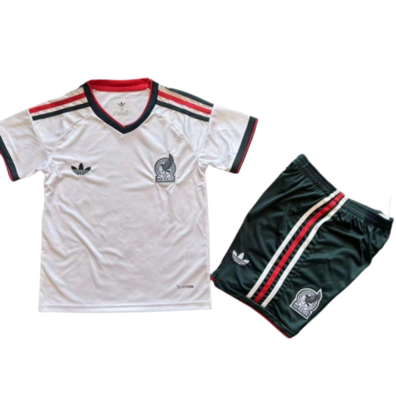 Mexico World Cup 2026 Away Kids Short Sleeve Kit &amp; Jersey + Shorts Fan Version