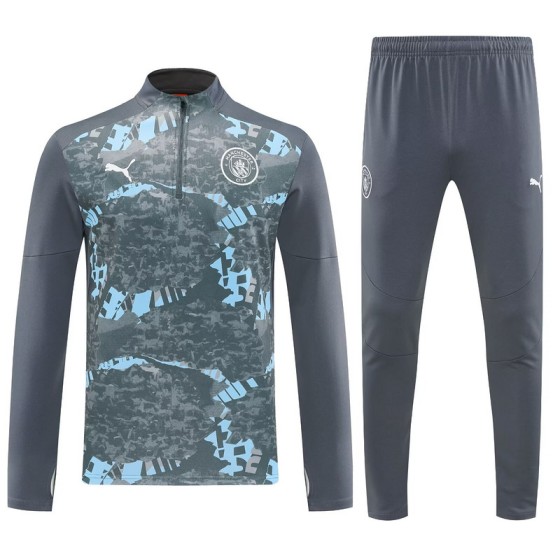 2025-26 Manchester City Training Kits Long Grey Football Track suits