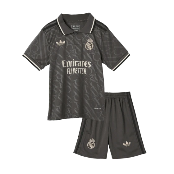 Real Madrid 24-25 Third Away Grey Kids Kits Jersey+Shorts