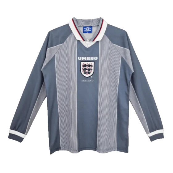 1996 England Retro Away Long Sleeve Jersey Replica Euro Cup