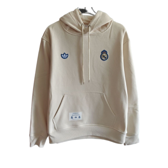 2026 Real Madrid Embroidered Velvet Hoodie Retro Casual Trendy Hoodie