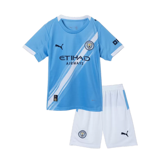 Manchester City Home Kids Soccer Jerseys Kit 2025-26