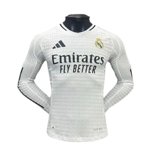2024-25 Real Madrid Home Long Sleeve Jersey Player Version
