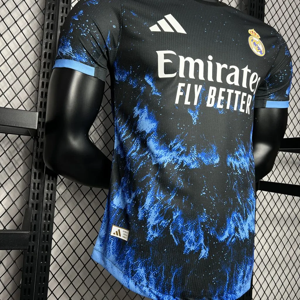 24-25 Real Madrid Ocean Blue Player Version Soccer Jersey