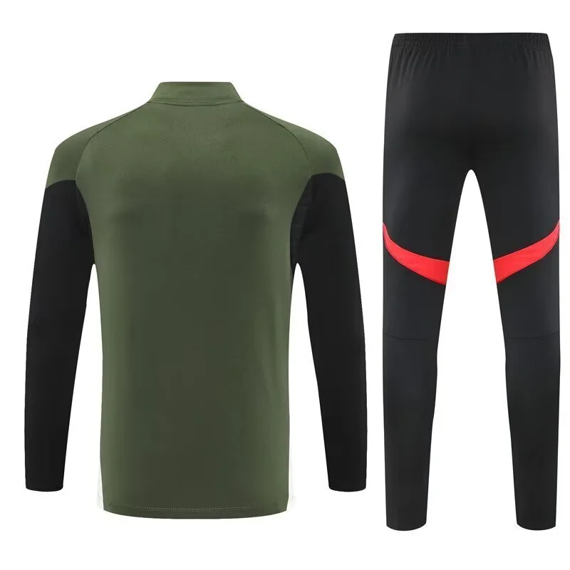 2025-26 Bayern Munich Green Training Kits Long Football Track suits