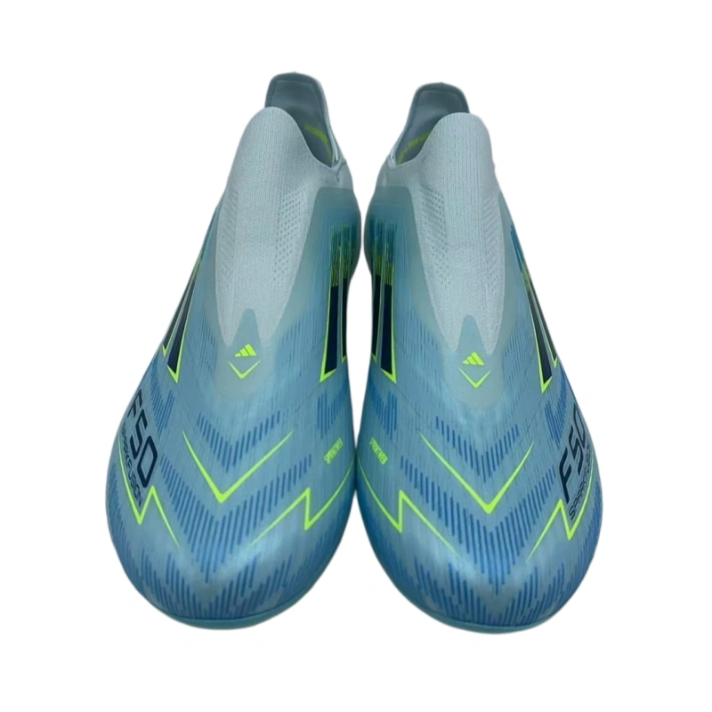 F50 without shoelace style fully knitted waterproof FG Football Shoes
