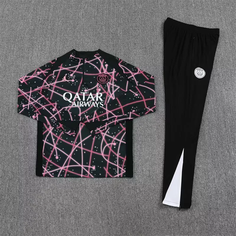 25-26 PSG Pre-Match Training Kits Red Football Track suits