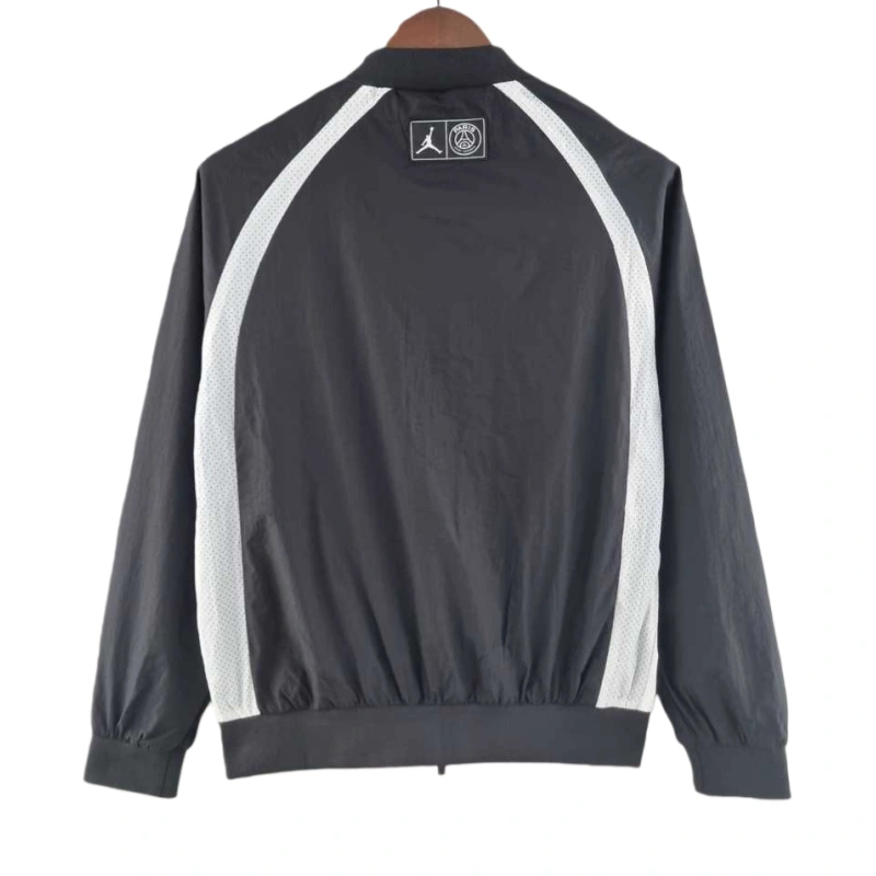2022 PSG Jordan black white windbreaker Training Soccer Shirt