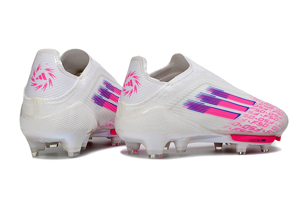 F50+series fully knitted waterproof FG Football Shoes without shoelaces