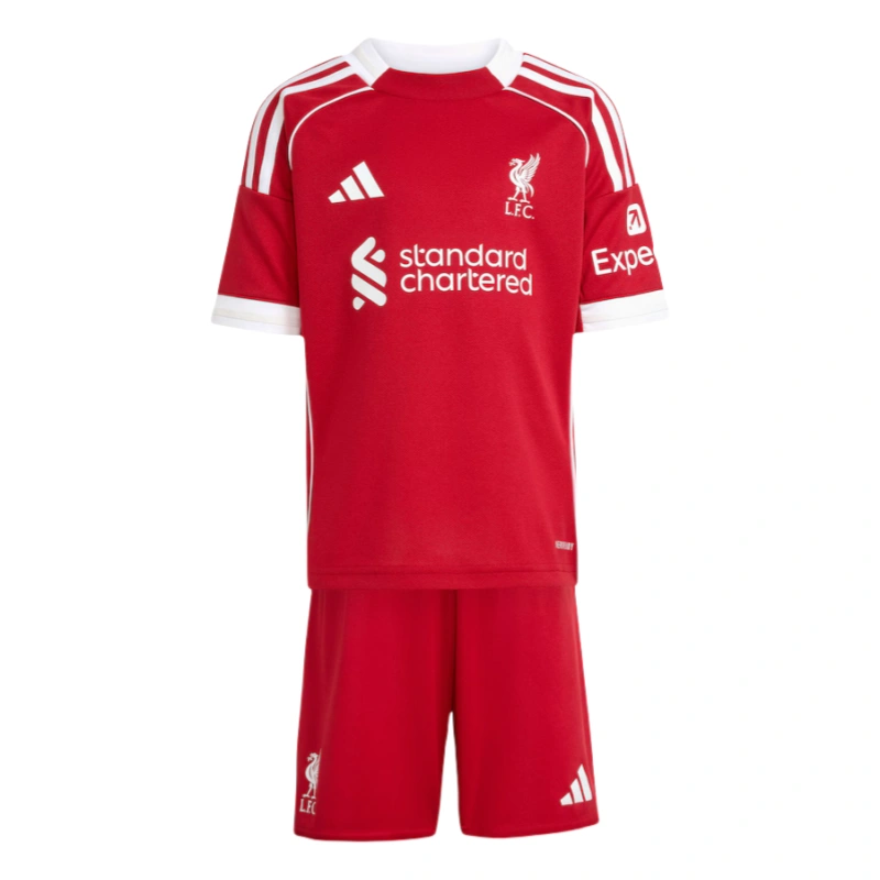 2025-26 Liverpool home Kids football jersey Kits