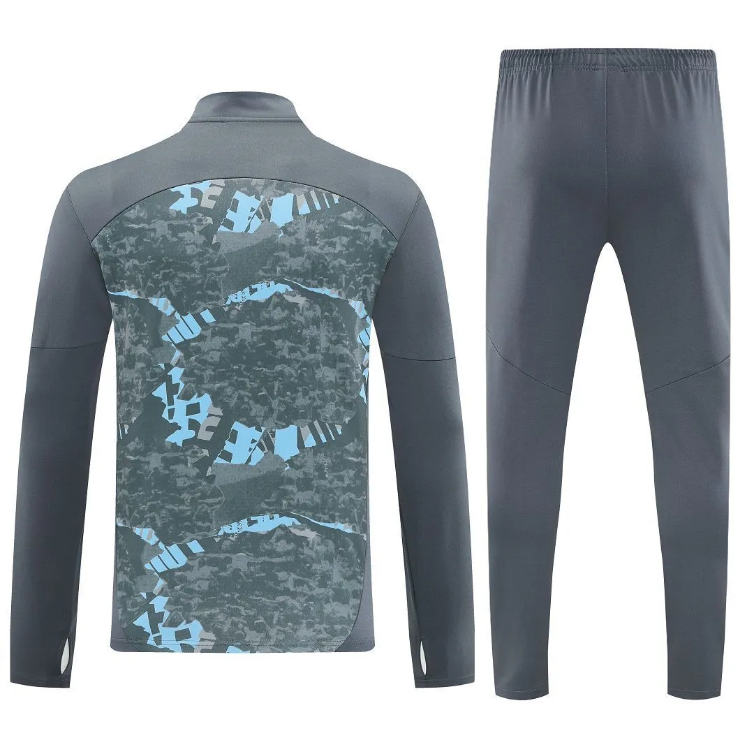 2025-26 Manchester City Training Kits Long Grey Football Track suits