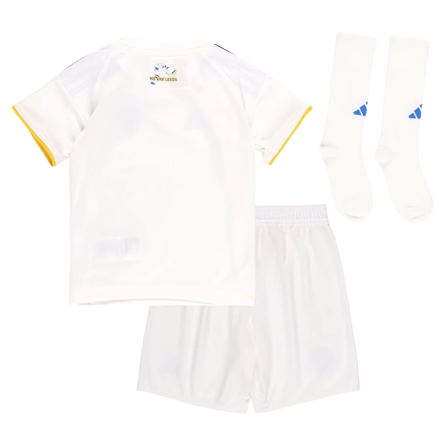 Kids Leeds United Home Kits 2025-26 (Jersey+Shorts+Socks)