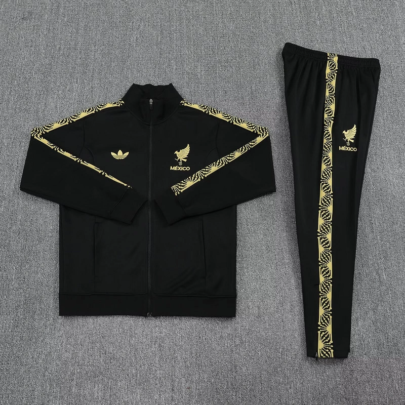 2025 Mexico Football jersey Training Kit (jacket+Pants) Black
