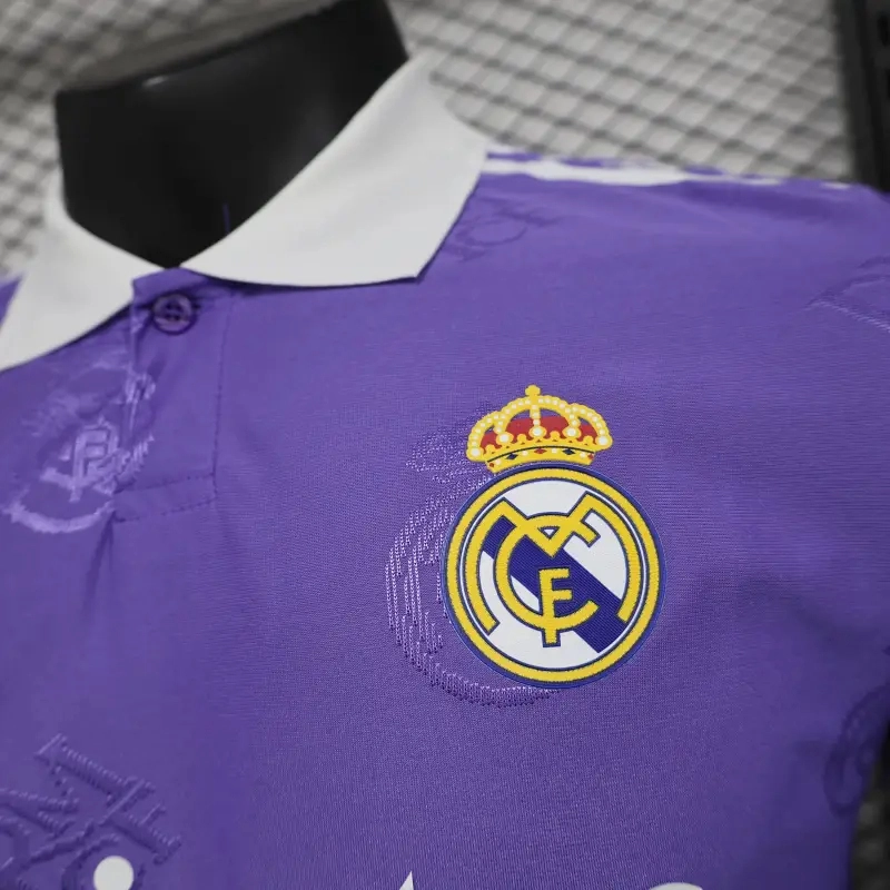 2025-26 Real Madrid Men's Polo Shirt Purple