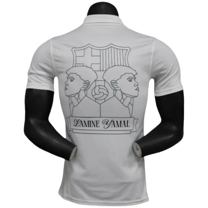 Barcelona Lamin Yamal commemorative white 304 POLO Shirt 24-25
