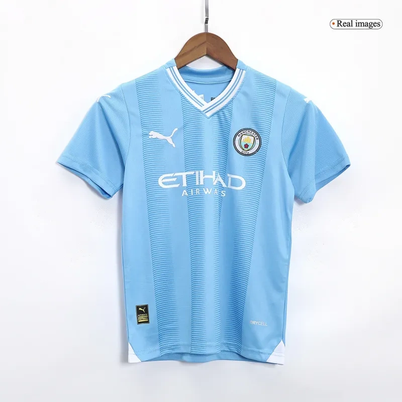 2023/24 Kids Manchester City Home Kit(Jersey+Short+Socks)